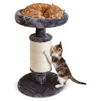 Produktbild von Elzusha Kratzbaum Dublin für Katzen aus Sisal und Stoff in Grau mit 58 cm Höhe