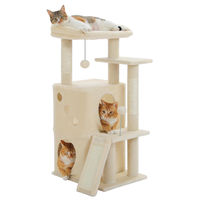 Produktbild von Elzusha Kratzbaum für Katzen in Beige mit Sisal-Kratzfläche und Katzenversteck