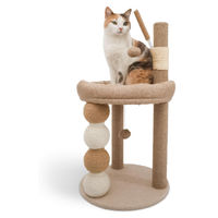 Produktbild von Elzusha Kratzbaum für Katzen mit Liegeflächen und Häuschen in Beige