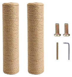Elzusha Kratzsäule mit Sisal für Katzen Gelb 40 cm – Bild 1 von 1