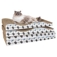 Produktbild von Elzusha Kratztunnel für Katzen aus Pappe als Kratzbrett und Schlafplatz 2 Stück
