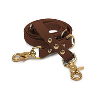 Produktbild von Emmy & Pepe Biothane Führleine Braun 20mm mit silberner Hardware wasserabweisend