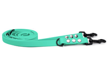 Produktbild von Emmy & Pepe Biothane Führleine Mint 16mm Silber wasserabweisend