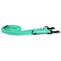Produktbild von Emmy & Pepe Biothane Führleine Mint Schwarz 25mm wasserabweisend