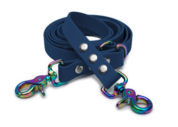 Produktbild von Emmy & Pepe Biothane Führleine Wasserabweisend 20mm Dark Blue Regenbogen