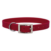 Produktbild von Emmy & Pepe Biothane Halsband Bordeaux Rot Silber Größe L 39-49cm wasserabweisend