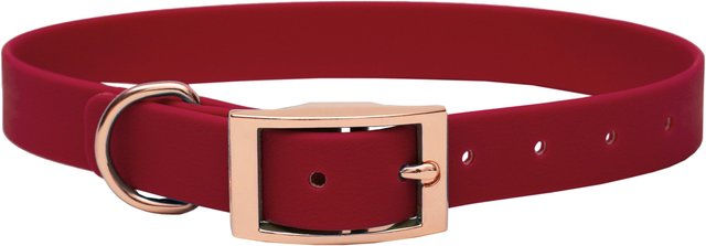 Emmy & Pepe Biothane Halsband Bordeaux XXL 20mm 59-69cm mit Rosegold Beschlägen – Bild 1 von 1