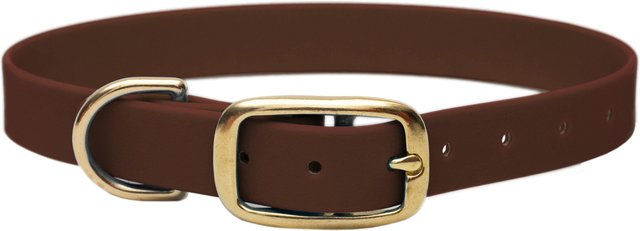 Emmy & Pepe Biothane Halsband Braun Gold XL 20mm 49-59cm – Bild 1 von 1