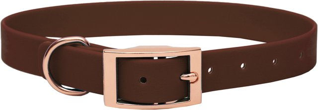 Emmy & Pepe Biothane Halsband Braun mit Rosegold Beschlag Größe S 25-33cm 16mm – Bild 1 von 1