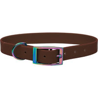 Produktbild von Emmy & Pepe Biothane Halsband Braun Regenbogen Größe S 25-33cm 25mm
