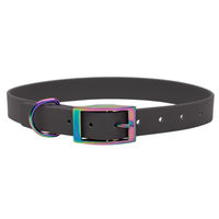 Produktbild von Emmy & Pepe Biothane Halsband Coffee Regenbogen wasserabweisend Größe L 39-49cm