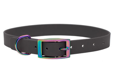 Produktbild von Emmy & Pepe Biothane Halsband Coffee Regenbogen wasserabweisend Größe M 33-40cm