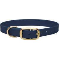 Produktbild von Emmy & Pepe Biothane Halsband Dark Blue M 20mm Gold