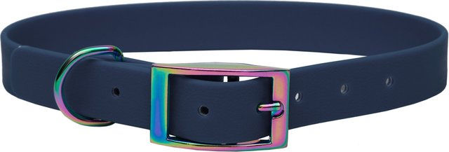 Emmy & Pepe Biothane Halsband Dark Blue Regenbogen Größe L 20mm 39-49cm – Bild 1 von 1