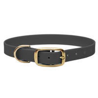 Produktbild von Emmy & Pepe Biothane Halsband Grau Gold Wasserabweisend Größe M 33-40cm