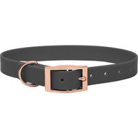 Produktbild von Emmy & Pepe Biothane Halsband Grau mit Rosegold 25mm Größe L 39-49cm