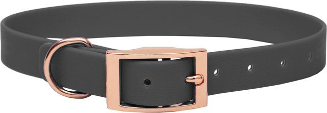 Emmy & Pepe Biothane Halsband Grau mit Rosegold XL 49-59cm 16mm – Bild 1 von 1