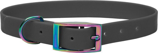 Emmy & Pepe Biothane Halsband Grau Regenbogen 20mm 33-40cm – Bild 1 von 1