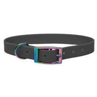 Produktbild von Emmy & Pepe Biothane Halsband Grau Regenbogen XL 49-59cm wasserabweisend