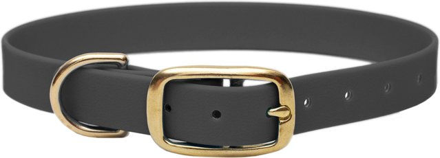 Emmy & Pepe Biothane Halsband Grau S 20mm Gold – Bild 1 von 1