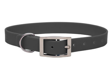Produktbild von Emmy & Pepe Biothane Halsband Grau Silber XL 49-59cm wasserabweisend