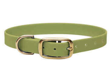 Produktbild von Emmy & Pepe Biothane Halsband Khaki Gold wasserabweisend Größe S 25-33cm