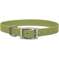 Produktbild von Emmy & Pepe Biothane Halsband Khaki M 25mm Silber 33-40cm