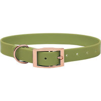 Produktbild von Emmy & Pepe Biothane Halsband Khaki mit Rosegold Beschlägen Größe S 20mm