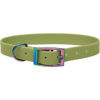 Produktbild von Emmy & Pepe Biothane Halsband Khaki Regenbogen Größe L 20mm 39-49cm