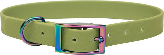 Emmy & Pepe Biothane Halsband Khaki Regenbogen Größe L 25mm 39-49cm – Bild 1 von 1