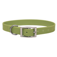 Produktbild von Emmy & Pepe Biothane Halsband Khaki Silber XL 49-59cm wasserabweisend