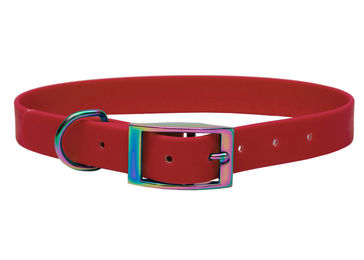 Produktbild von Emmy & Pepe Biothane Halsband Magenta Regenbogen wasserabweisend Größe L 39-49cm