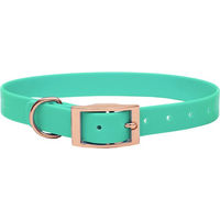 Produktbild von Emmy & Pepe Biothane Halsband Mint mit Rosegold 25mm Größe M 33-40cm