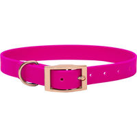 Produktbild von Emmy & Pepe Biothane Halsband Pink mit Rosegold-Beschlag XXL 59-69cm 20mm