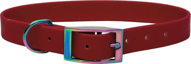 Emmy & Pepe Biothane Halsband Regenbogen Bordeaux Größe M 16mm 33-40cm – Bild 1 von 1
