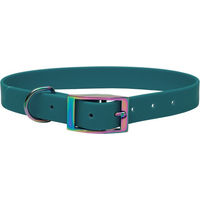 Produktbild von Emmy & Pepe Biothane Halsband Regenbogen Grün 25mm Größe M 33-40cm