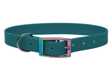 Produktbild von Emmy & Pepe Biothane Halsband Regenbogen Grün XL 49-59cm wasserabweisend