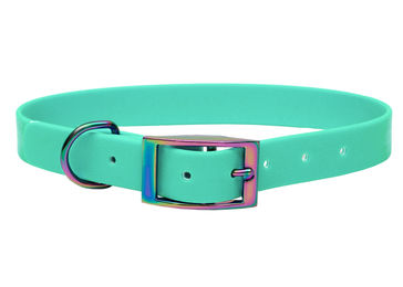 Produktbild von Emmy & Pepe Biothane Halsband Regenbogen Mint XXL 59-69cm wasserabweisend