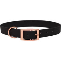 Produktbild von Emmy & Pepe Biothane Halsband Schwarz mit Rosegold 16mm S 25-33cm