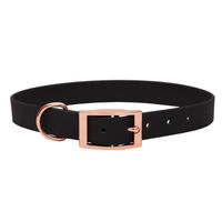Produktbild von Emmy & Pepe Biothane Halsband Schwarz Rosegold Größe S 25-33cm wasserabweisend