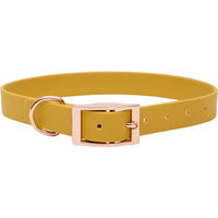 Produktbild von Emmy & Pepe Biothane Halsband Sonnengelb L 16mm Rosegold