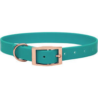 Produktbild von Emmy & Pepe Biothane Halsband Türkis mit Rosegold Beschlägen Größe S 25-33cm 25mm