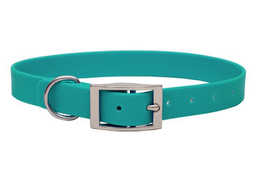 Emmy & Pepe Biothane Halsband Türkis Silber Grösse M Vegan und Waterproof – Bild 1 von 1