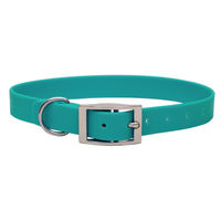 Produktbild von Emmy & Pepe Biothane Halsband Türkis Silber Größe L 39-49cm wasserabweisend