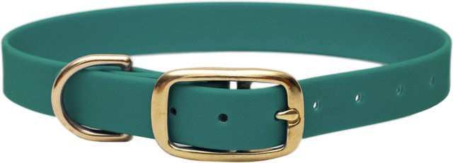 Emmy & Pepe Biothane Halsband Waldgrün Gold Größe M 20mm 33-40cm – Bild 1 von 1