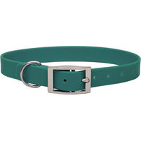 Produktbild von Emmy & Pepe Biothane Halsband Waldgrün Silber M 20mm 33-40cm