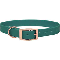 Produktbild von Emmy & Pepe Biothane Halsband Waldgrün XL 16mm mit Rosegold Beschlägen