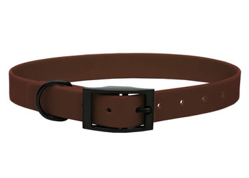 Produktbild von Emmy & Pepe Biothane Halsband wasserabweisend Braun Schwarz Größe M 33-40cm