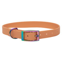 Produktbild von Emmy & Pepe Biothane Hundehalsband Cognac Regenbogen XXL 59-69cm wasserabweisend