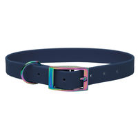 Produktbild von Emmy & Pepe Biothane Hundehalsband Dark Blue Regenbogen S 25-33cm wasserabweisend
